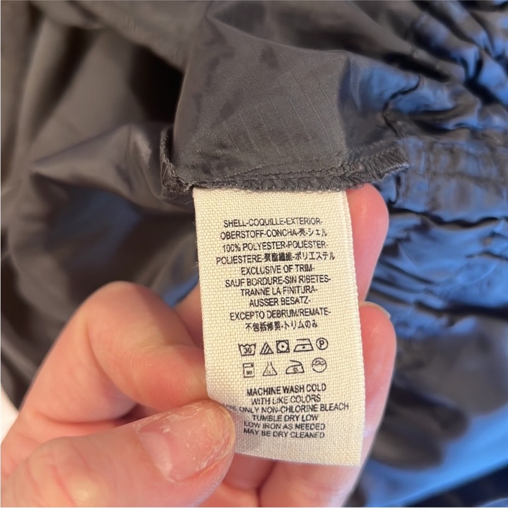 Free people rain / windbreaker charcoal grey zip up jacket rip stop parachute - Picture 8 of 10